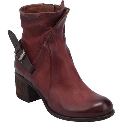 A.s.98 Baird Studded Strap Boot - Burgundy