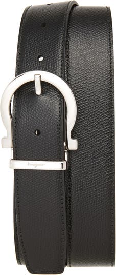 Palm Angels Palm Buckle Leather Belt in Black/Gold at Nordstrom, Size 95