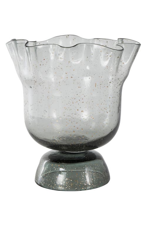 Vivian Lune Home Speckled Glass Vase In Black