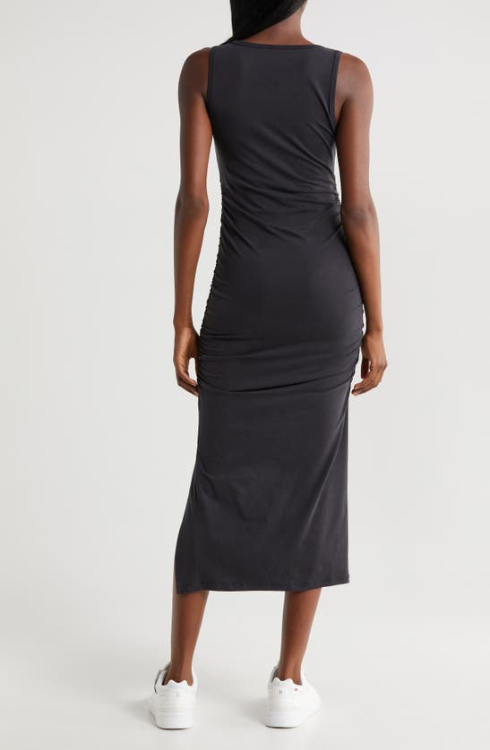 Shop Beyond Yoga Fit The Mood Midi Tank Dress In Black