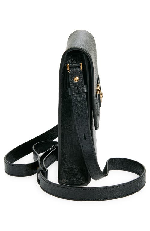 Versace Medusa '95 Leather North/south Messenger Bag In Black  Gold