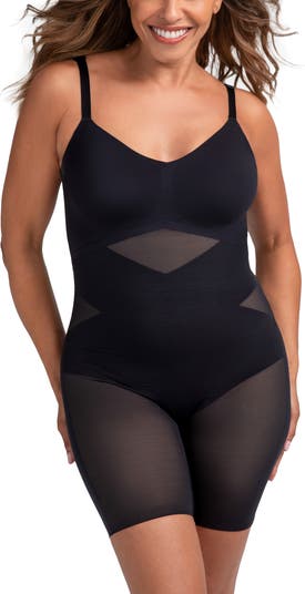 Honeylove Women's Shaping Mid-Thigh Smoothing Bodysuit JM3 Sand Size XL NWT