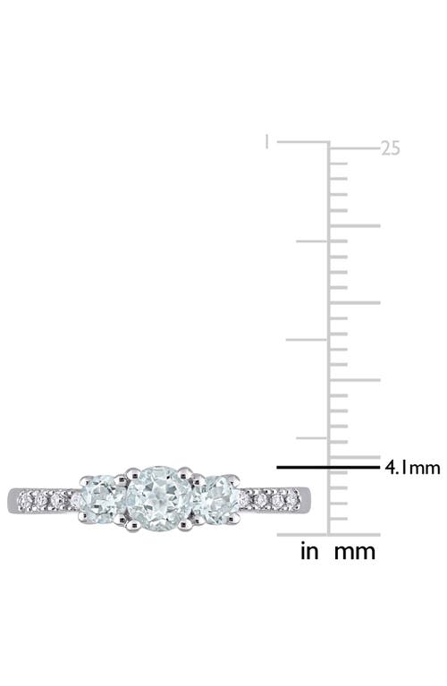 Delmar Aquamarine & Diamond Ring In Blue
