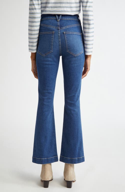 Veronica Beard Carson Flared-leg Jeans In Bright Blue
