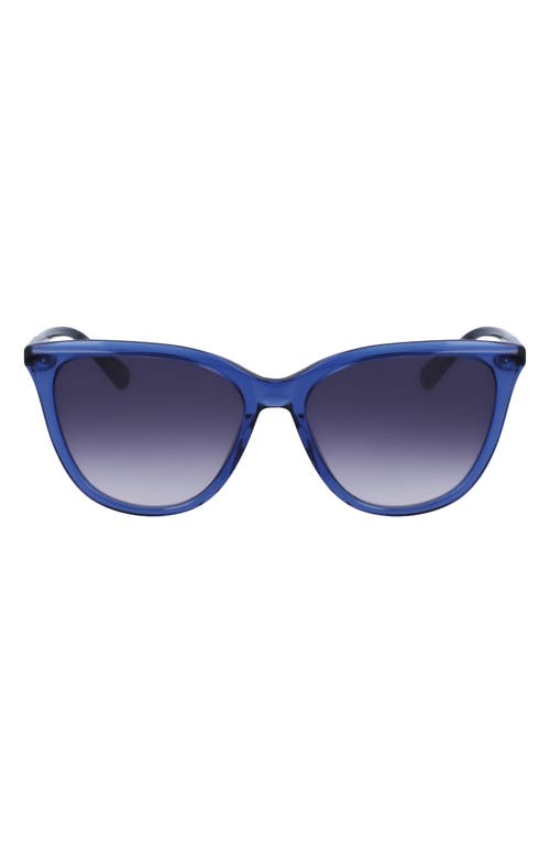 Longchamp Le Pliage 56mm Gradient Tea Cup Sunglasses in Blue 