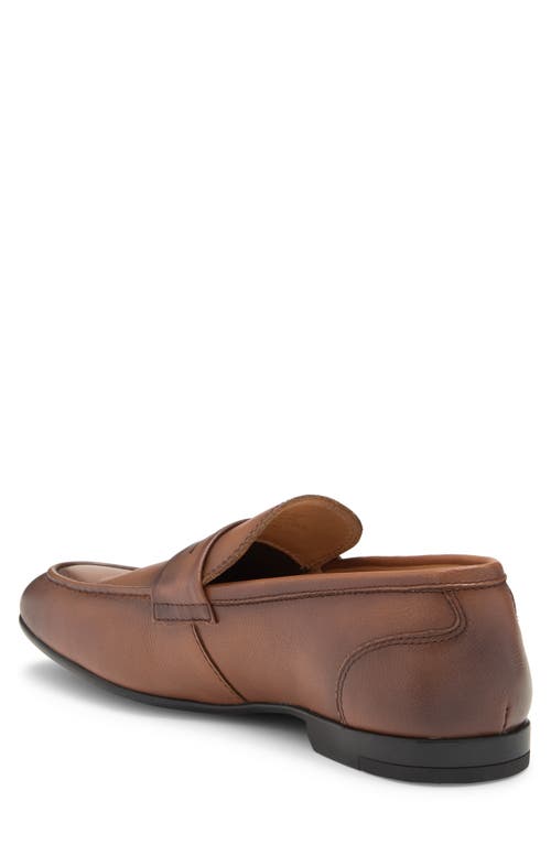 Vittorio Russo Millar Penny Loafer In Brown Grain