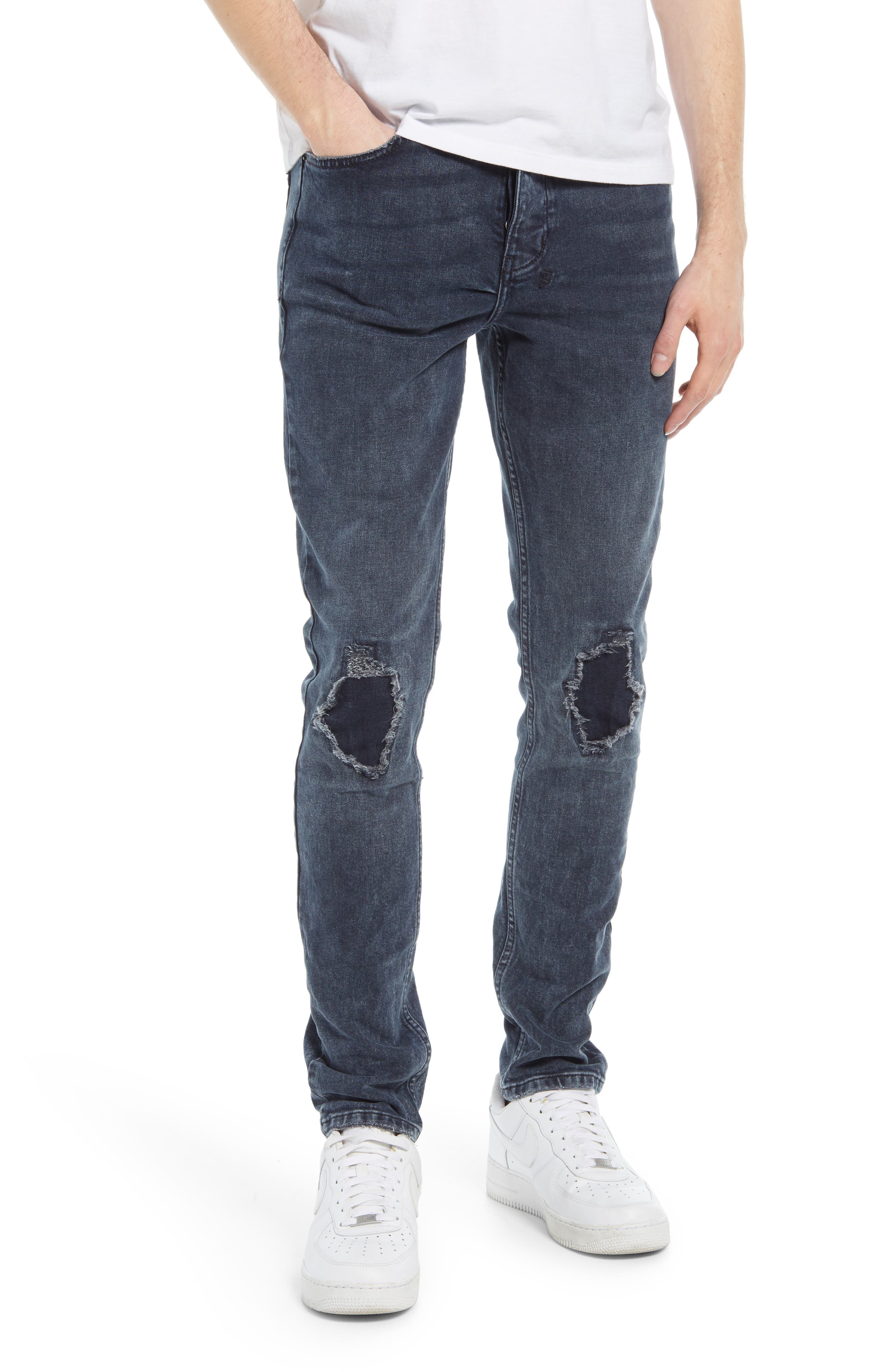 Ksubi Chitch Blue Kolla Slashed Stretch Skinny Jeans in Denim at Nordstrom, Size 31