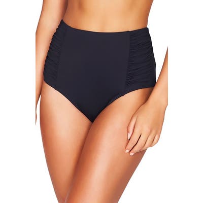 Sea Level High Waist Bikini Bottoms, Blue