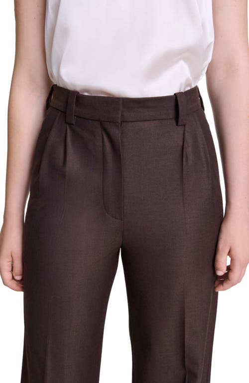 Shop Maje Wide-leg Suit Trousers In Brown