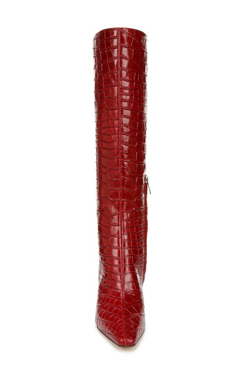 Shop Sam Edelman Sylvia Knee High Boot In Scarlet Cherry