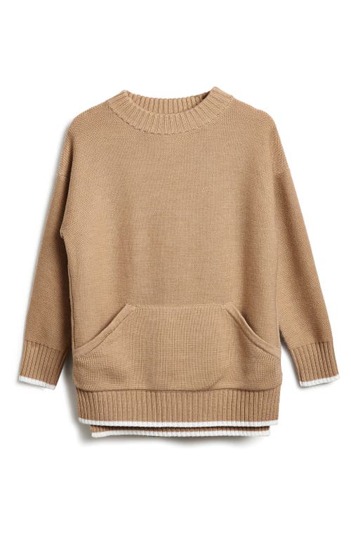 Shop Oyun Cozy Tunic Sweatshirt In Camel