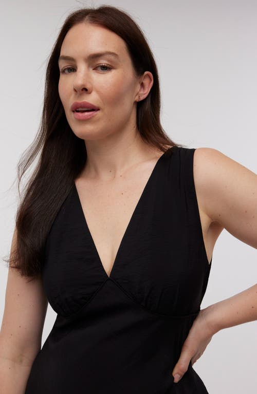 Madewell The Ariana Midi Dress In True Black