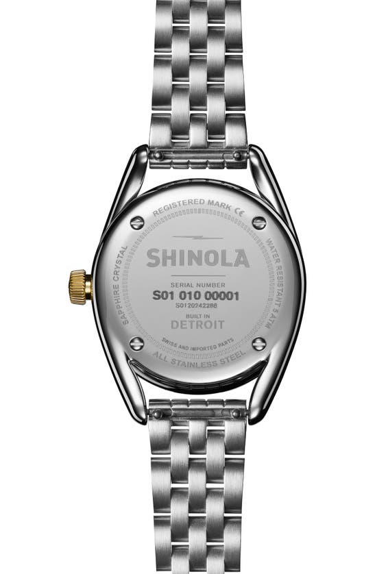 Shop Shinola Derby Bracelet Watch, 30.5mm In Lghtsilver