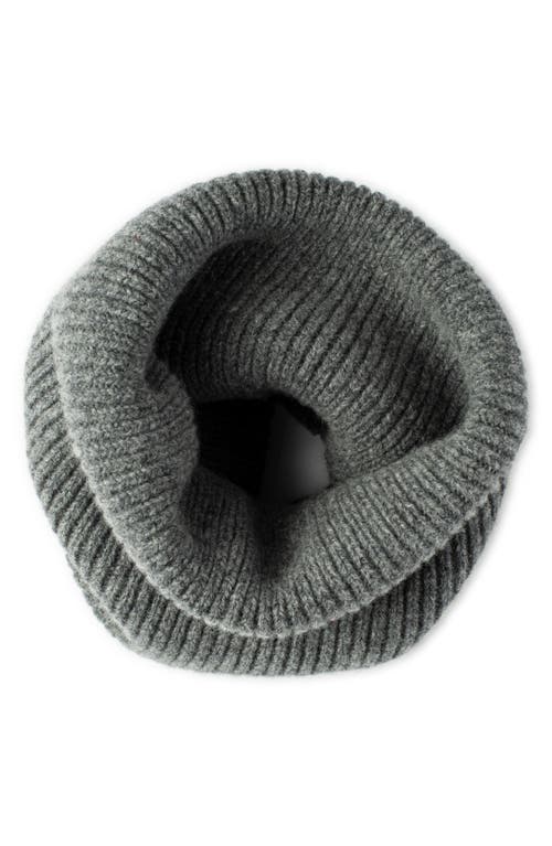 MACKIE Clyde Rib Lambswool Neck Warmer in Grey Mix