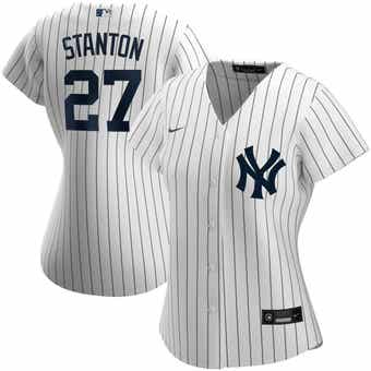 Men's Nike Giancarlo Stanton White New York Yankees Home Replica Player Name Jersey