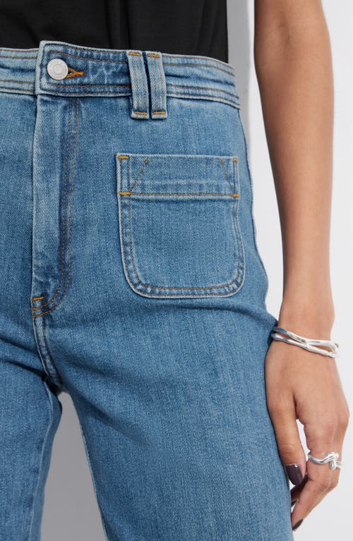 Shop & Other Stories High Waist Flare Jeans In Mid Blue