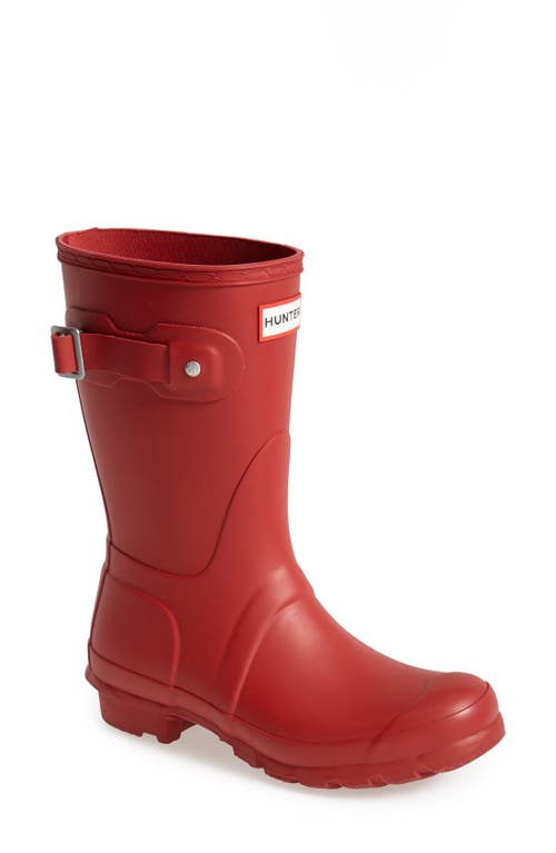 Original Short Waterproof Rain Boot in Military Red