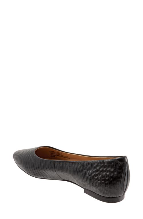 Shop Trotters Estee Ballet Flat In Black/grey Leather