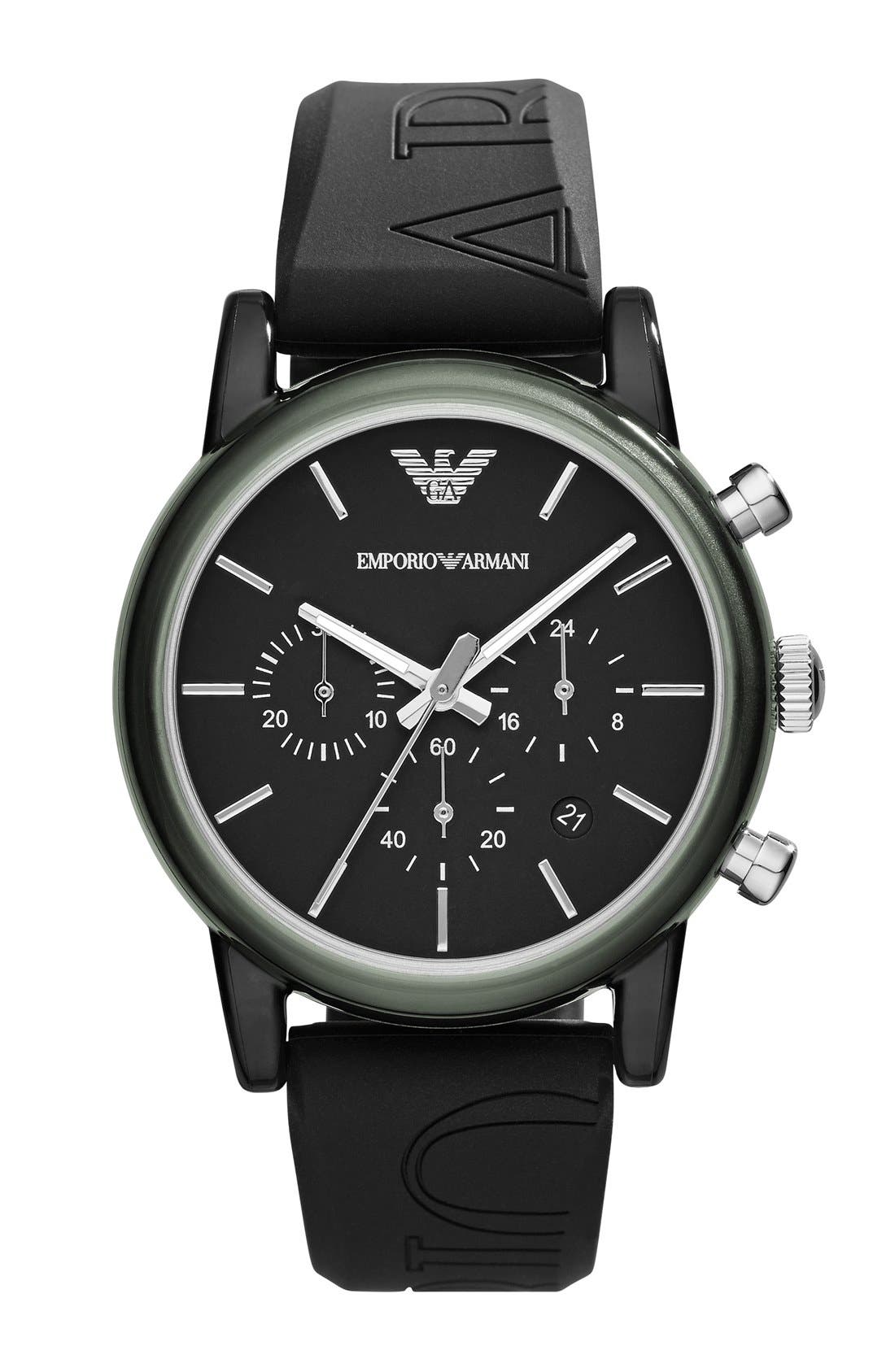 emporio armani watches silicone strap