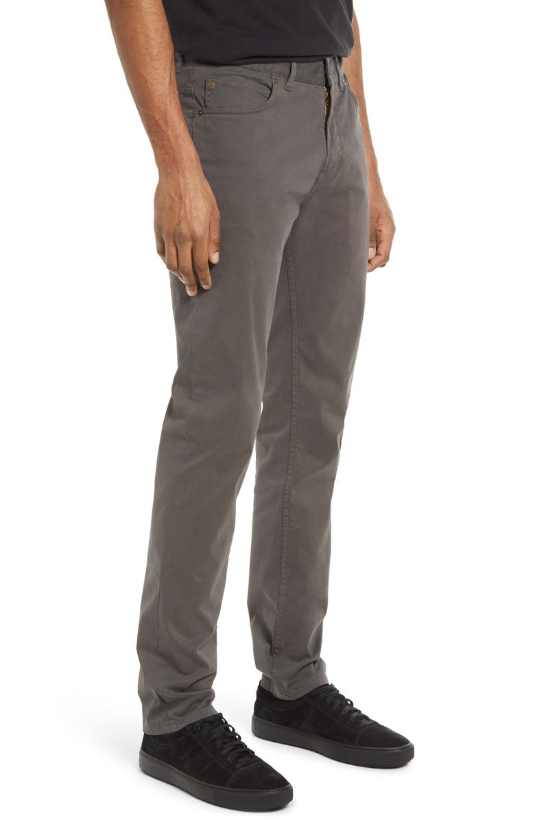 Billy Reid Stretch Cotton Five Pocket Pants, Alternate, color, Charcoal