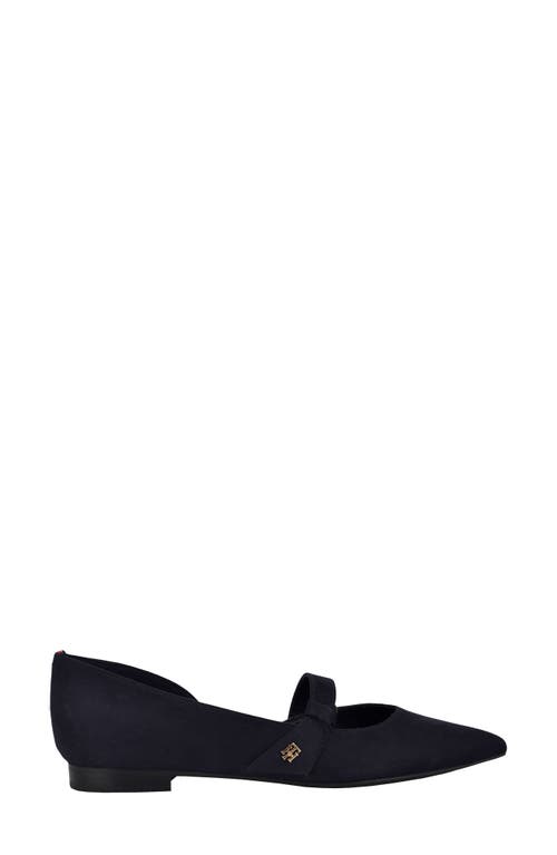 Shop Tommy Hilfiger Venny Pointed Toe Flat In Marine