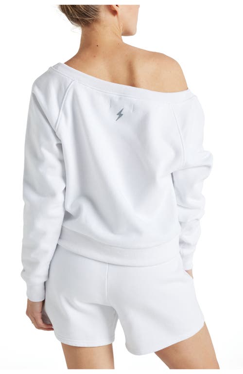 Off Shoulder Sweatshirt in White