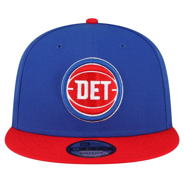 Shop New Era Royal/red Detroit Pistons Official Team Color 2tone 9fifty Snapback Hat