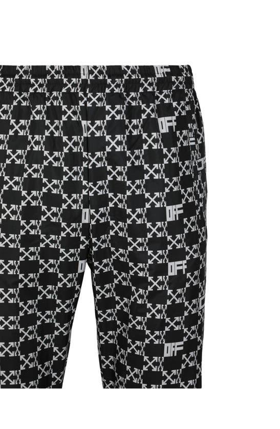 Off-white Monogram Allover Trackpants In Black