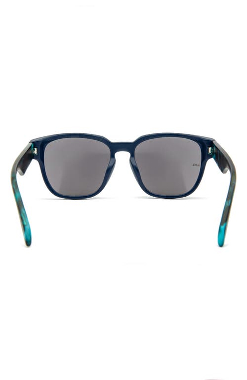Shop Mita Sustainable Eyewear Key West 55mm Square Sunglasses In Matte Dk Blue/silver Mirror