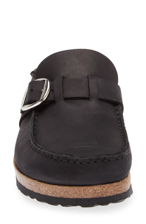 Birkenstock Buckley Narrow Suede Clog In Black