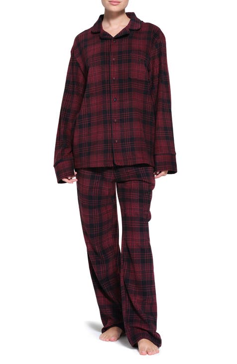 Shearling Rollneck Pajama Set in Women's Fleece Pajamas, Pajamas for Women