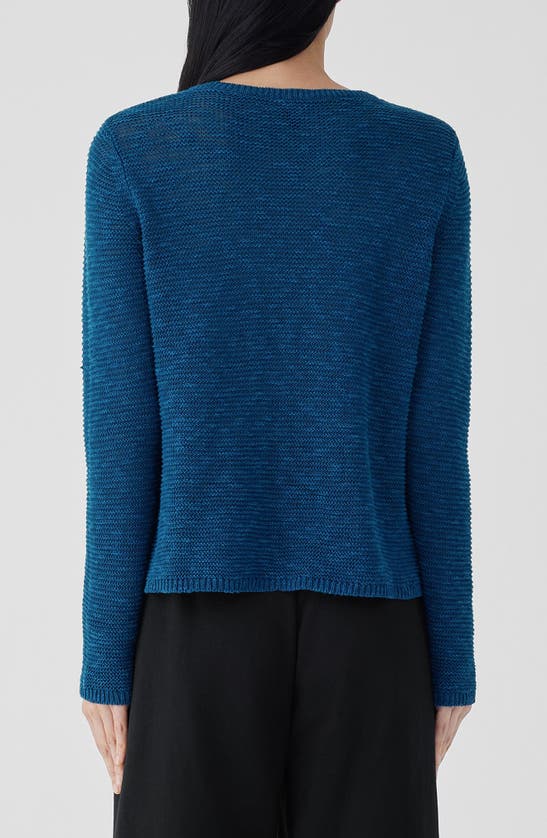 Eileen Fisher Women's Linen & Cotton Crewneck Sweater In Atlantis