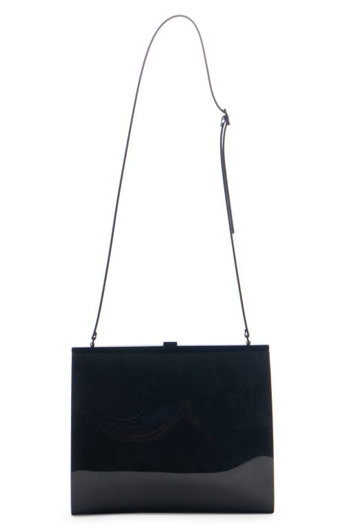 Shop Saint Laurent Small Sac Patent Shoulder Bag In Nero/nero