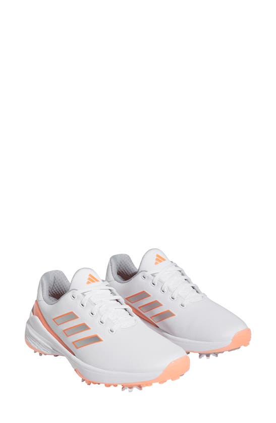 Adidas Golf Zg23 Golf Shoe In White/ Coral/ Semisolred