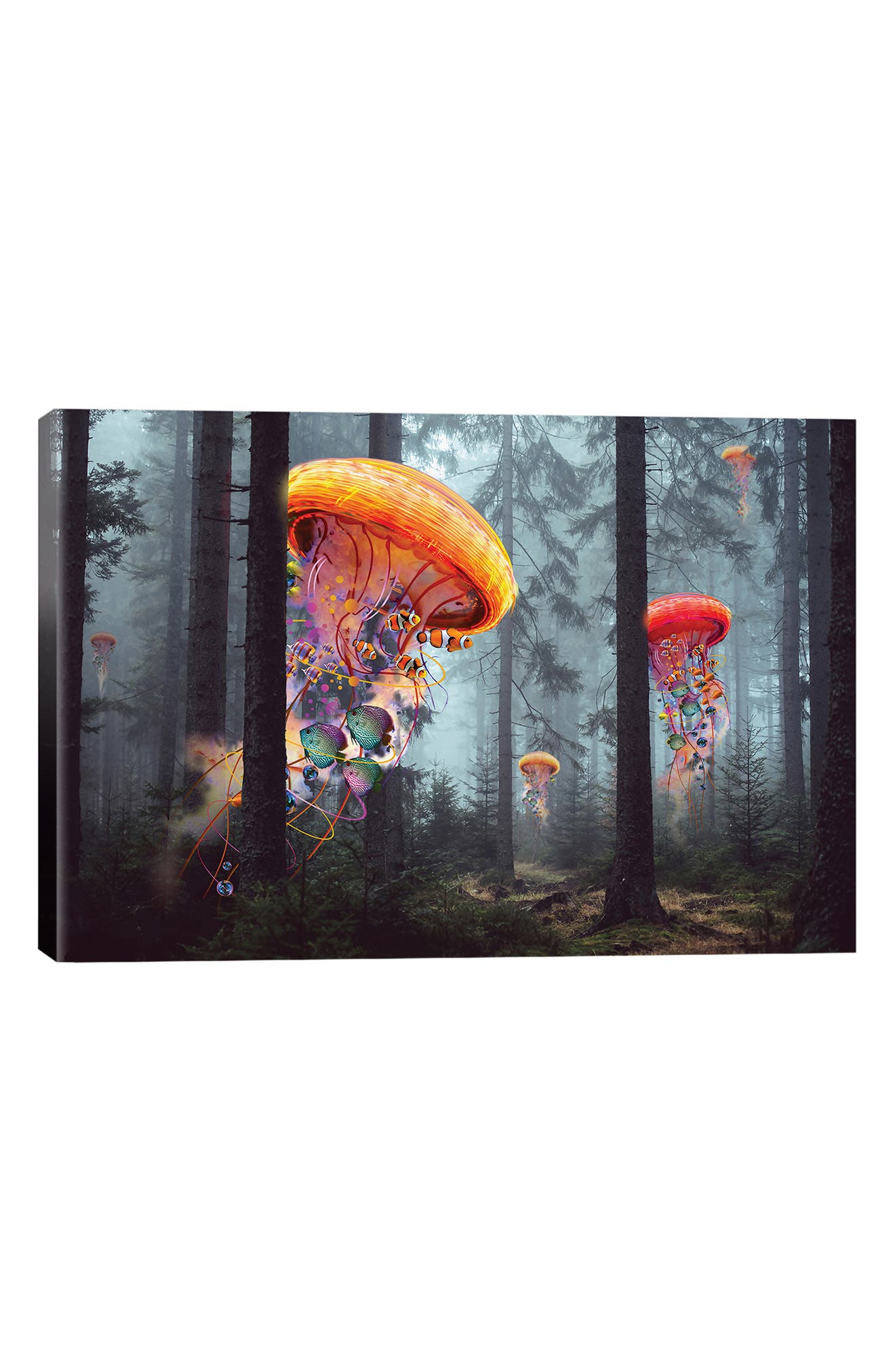 Icanvas Electric Jellyfish Forest By David Loblaw In Multi