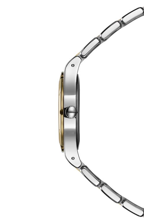 Shop Balmain Watches Be Balmain Diamond Moon Phase Bracelet Watch, 33mm In Stainless Steel/yellow Gold