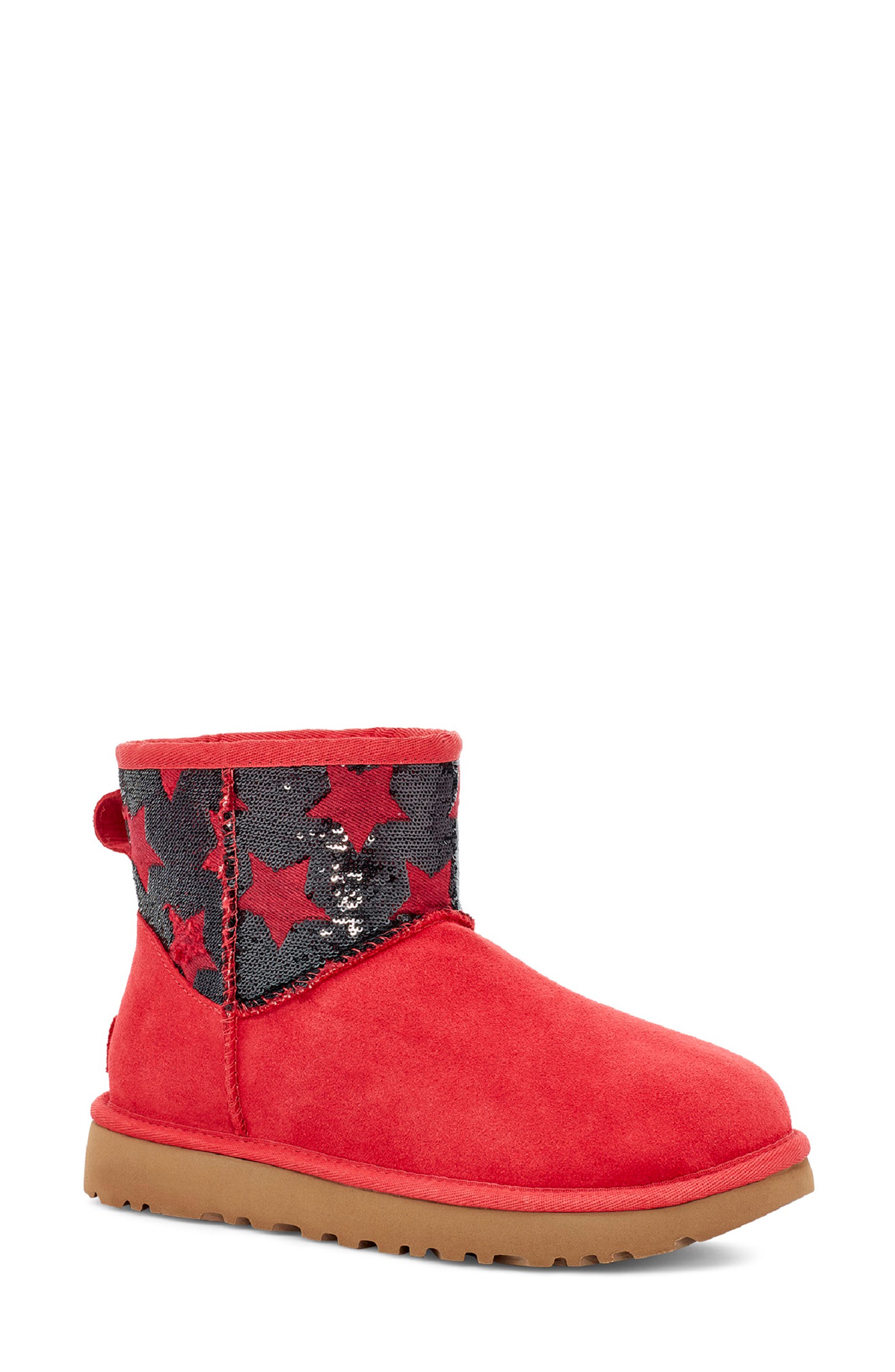 red sequin ugg boots