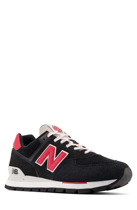 New Balance 574 D Rugged Sneaker In Black/ Red