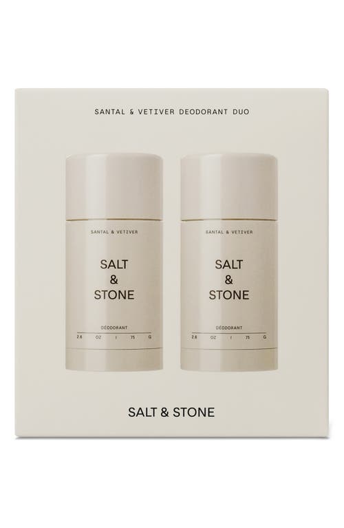 Shop Salt & Stone Santal & Vetiver Deodorant Duo $40 Value In No Color