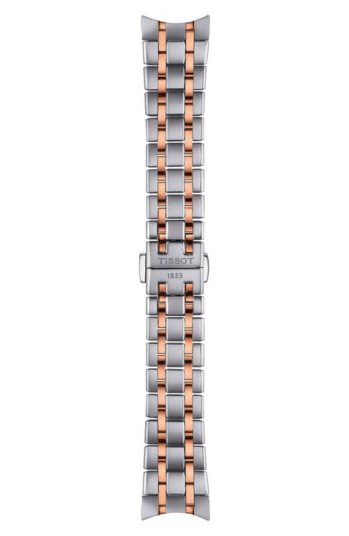 Shop Tissot Chemin Des Tourelles Powermatic 80 Bracelet Watch, 34mm In Silver/rose Gold