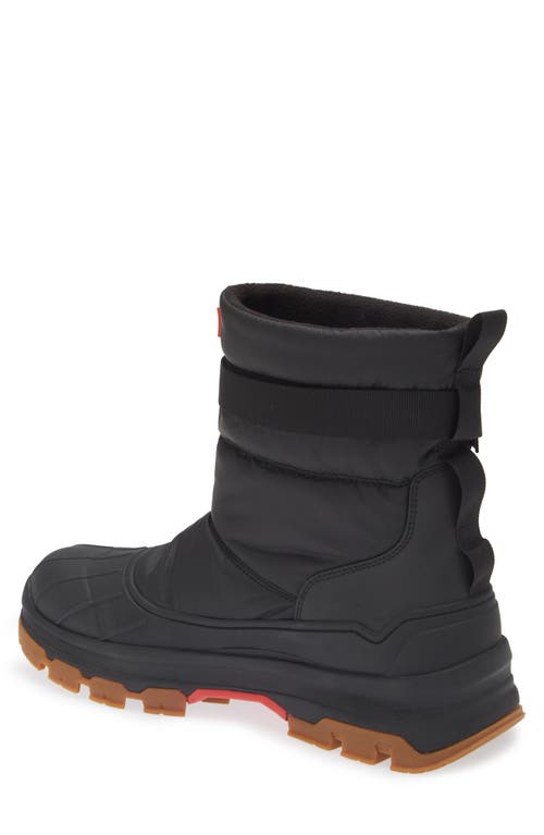 Shop Hunter Intrepid Waterproof Snow Boot In Black/natural Gum