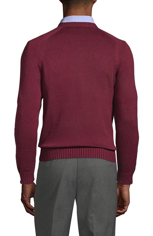 Lands' End School Uniform Young  Cotton Modal V-neck Sweater In Burgundy