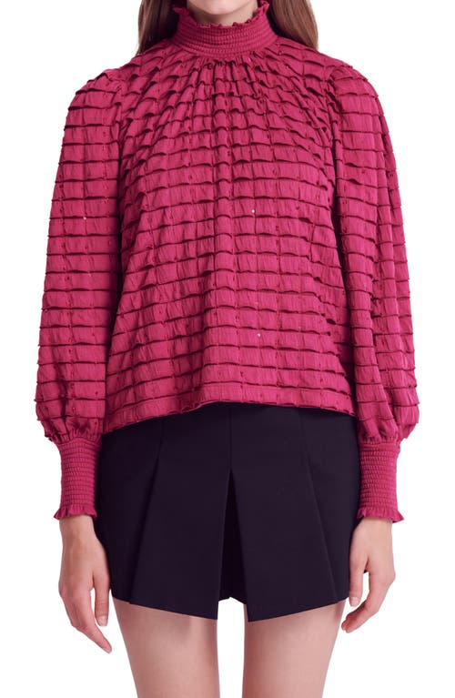 English Factory Tiered Ruffle Jersey Top Berry at Nordstrom,