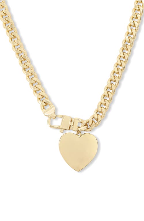 Melinda Maria Julian XL Heart Pendant Necklace in Gold 