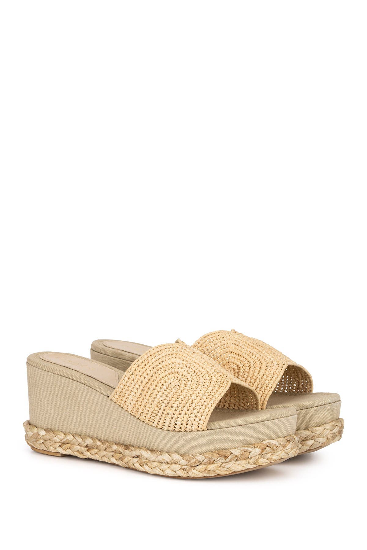 platform woven sandals