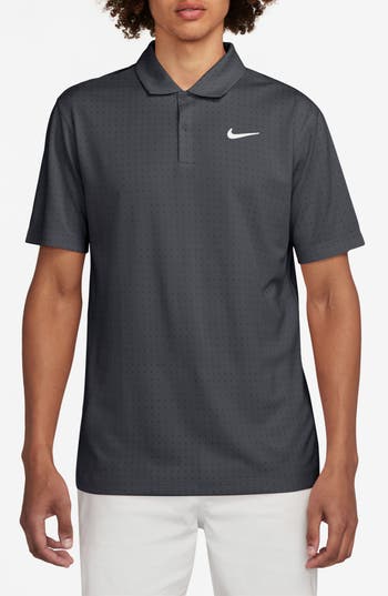 Shop Nike Core Novelty Dri-fit Polo In Anthracite/black/anthracite