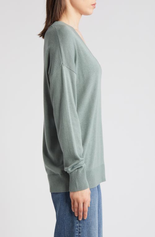 Shop Treasure & Bond Relaxed V-neck Sweater In Green Shore