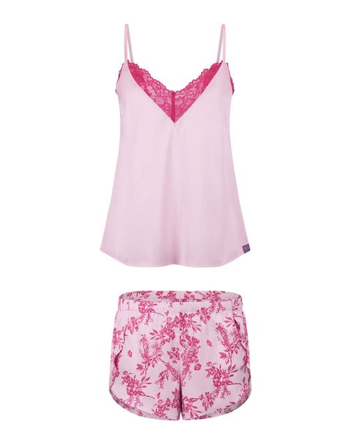 Shop Adore Me Linny Pajama Cami & Shorts Set In Floral Pink