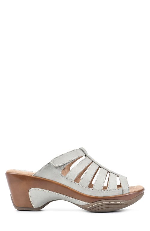 White Mountain Footwear White Mountain Valencia Wedge Sandal In Ice/burn/smooth