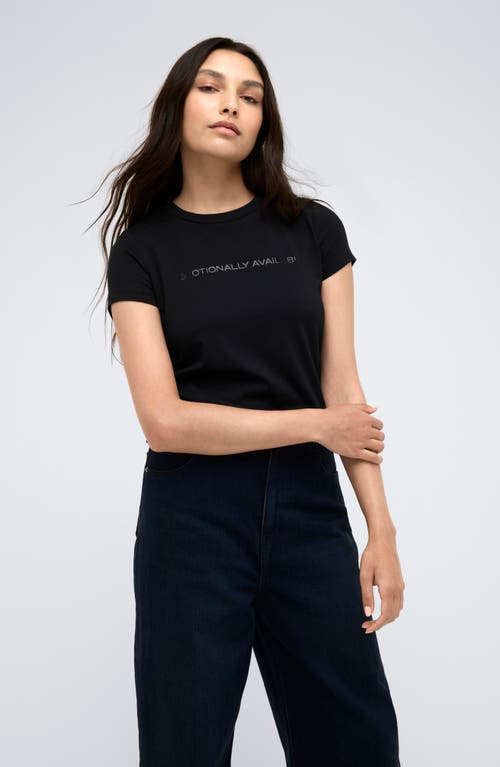 Shop Kenneth Cole Cotton-modal Graphic T-shirt In Black